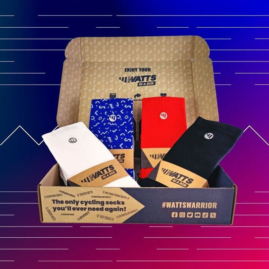 Fast Lines 4-pair cycling socks gift box — Italian-made | Watts in a Box