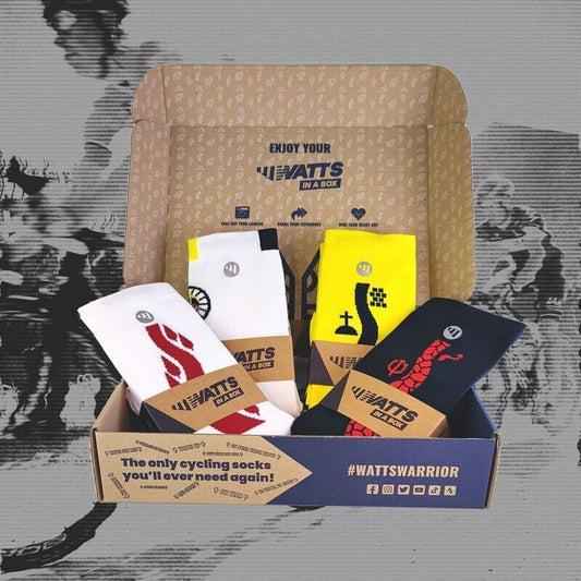 King of Spring 4-pair cycling socks gift box — Spring Classics | Watts in a Box