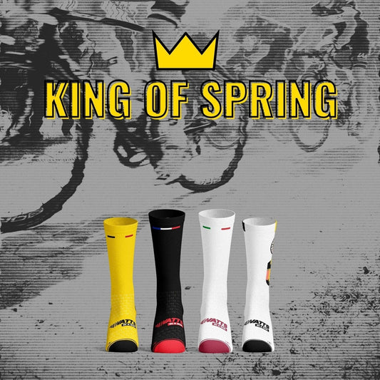 King of Spring 4-pair cycling socks gift box — Spring Classics | Watts in a Box