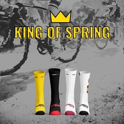King of Spring 4-pair cycling socks gift box — Spring Classics | Watts in a Box